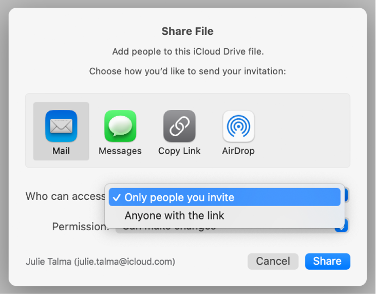cannot accept invitation for shared album on a mac 2017